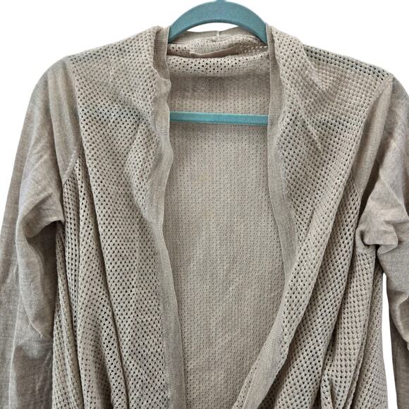 Zadig & Voltaire Cardigan Sweater Womens Neutrals Beige Buckles Scarf Hem - Picture 2 of 9